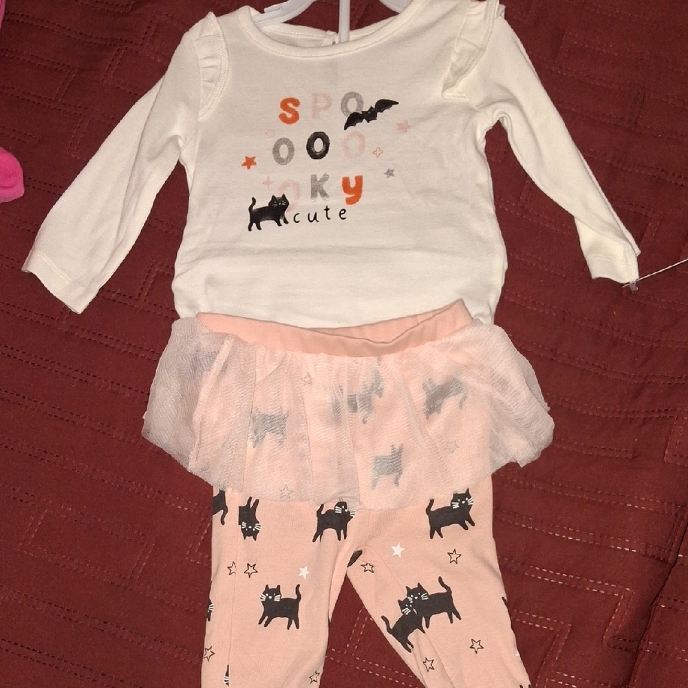 HALLOWEEN Carter's White and Pink Halloween Costume Set